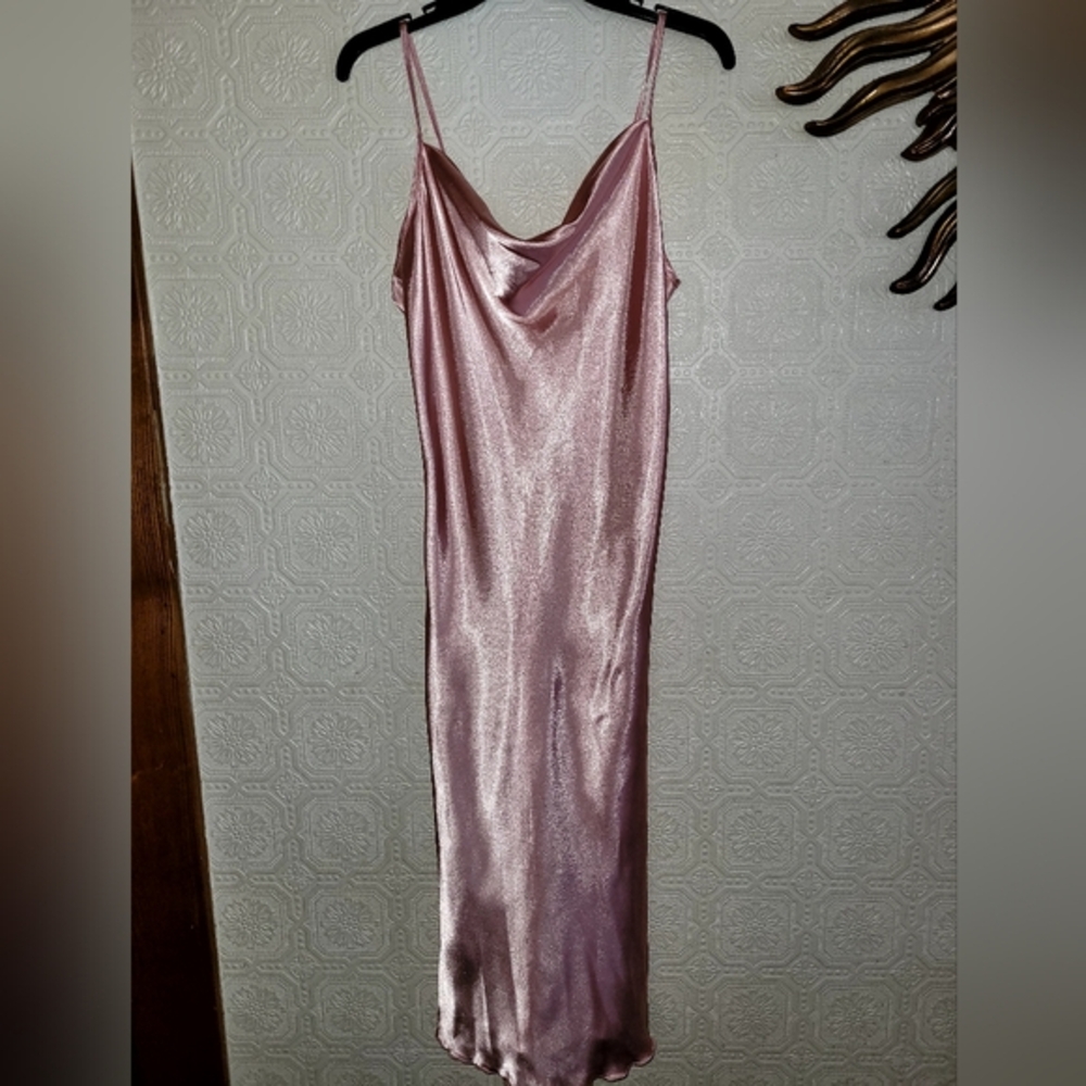 Bebe Satin maxi slip dress